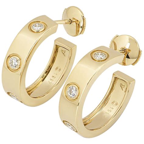 cartier gold earrings|cartier gold earrings price.